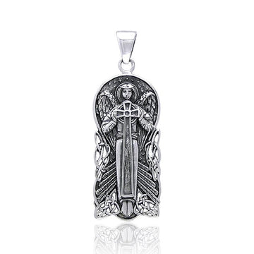 Celtic Angel Of Devotion Silver Pendant TP3442 - Jewelry